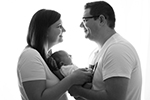 Backlighting Newborn and Parents